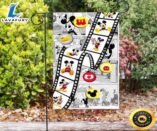 Disney Mickey Gray3 Double Sided Printing Garden Flag