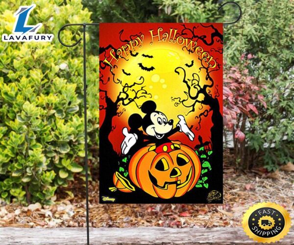 Disney Mickey Halloween1 Double Sided Printing Garden Flag