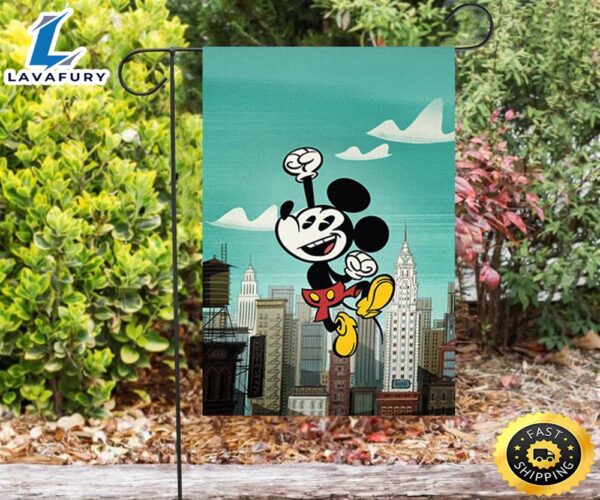 Disney Mickey Jumping1 Double Sided Printing Garden Flag