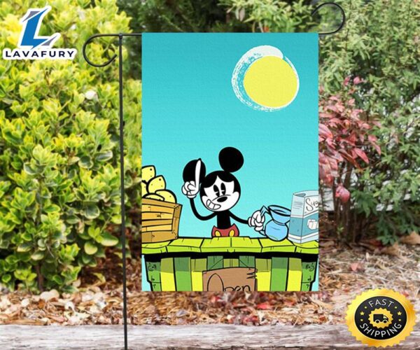 Disney Mickey Lemon1 Double Sided Printing Garden Flag