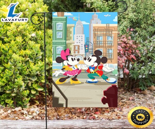 Disney Mickey Minnie Dancing1 Double Sided Printing Garden Flag