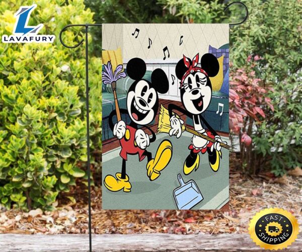 Disney Mickey Minnie Dancing2 Double Sided Printing Garden Flag