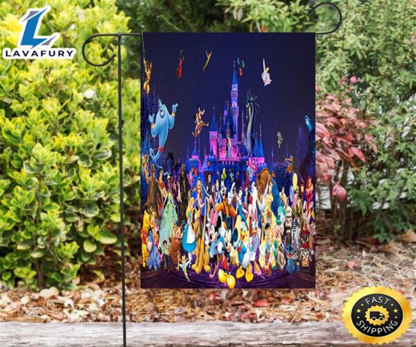 Disney Mickey Minnie Goofy Donald Pooh Lion King Princess Villains Fulll Characters 3 Double Sided Printing Garden Flag