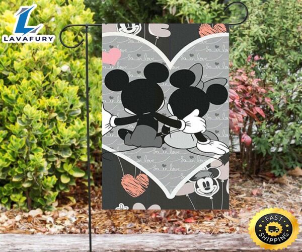 Disney Mickey Minnie Gray1 Double Sided Printing Garden Flag