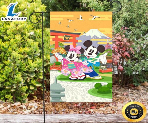 Disney Mickey Minnie Japan1 Double Sided Printing Garden Flag