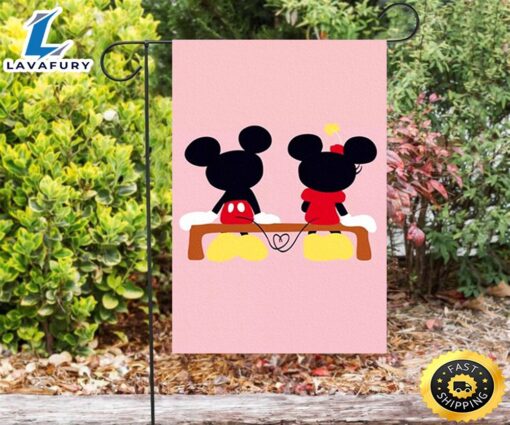 Disney Mickey Minnie Pink1 Double Sided Printing Garden Flag