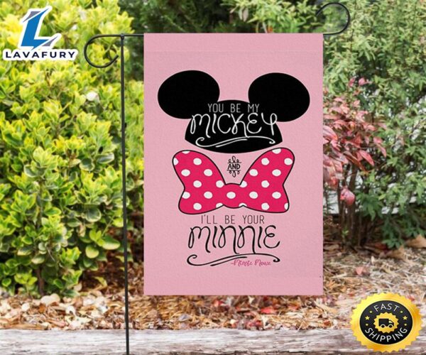 Disney Mickey Minnie Pink3 Double Sided Printing Garden Flag