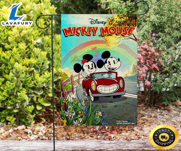 Disney Mickey Minnie Poster1 Double Sided Printing Garden Flag