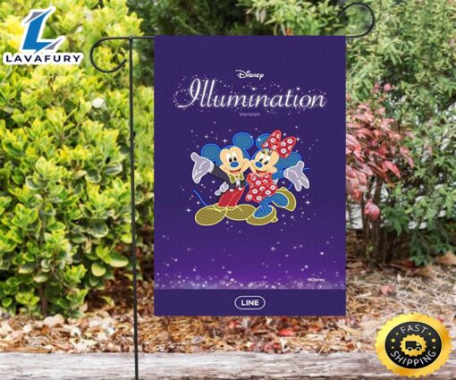 Disney Mickey Minnie Purple2 Double Sided Printing Garden Flag