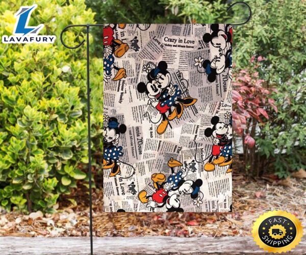 Disney Mickey Minnie5 Double Sided Printing Garden Flag