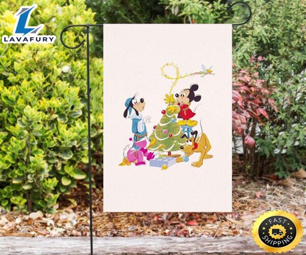 Disney Mickey Mouse Christmas Mickey Friends 10 Double Sided Printing Garden Flag