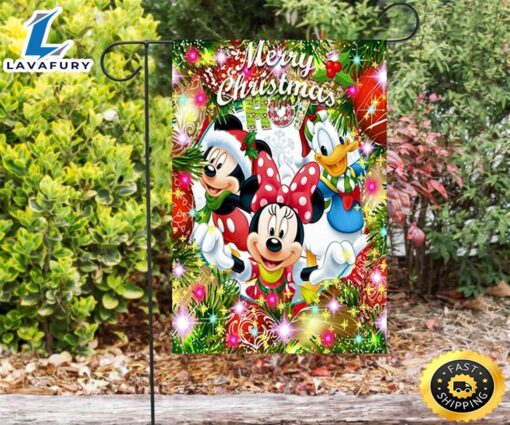 Disney Mickey Mouse Christmas Mickey Friends 11 Double Sided Printing Garden Flag