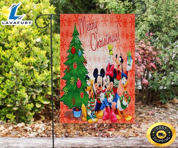 Disney Mickey Mouse Christmas Mickey Friends 12 Double Sided Printing Garden Flag