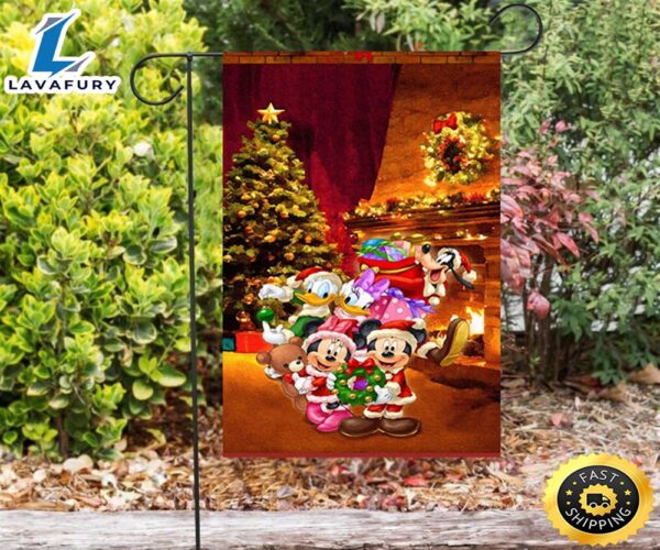 Disney Mickey Mouse Christmas Mickey Friends 13 Double Sided Printing Garden Flag