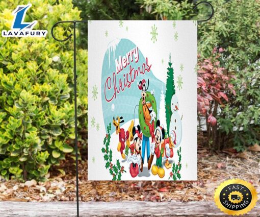 Disney Mickey Mouse Christmas Mickey Friends 5 Double Sided Printing Garden Flag