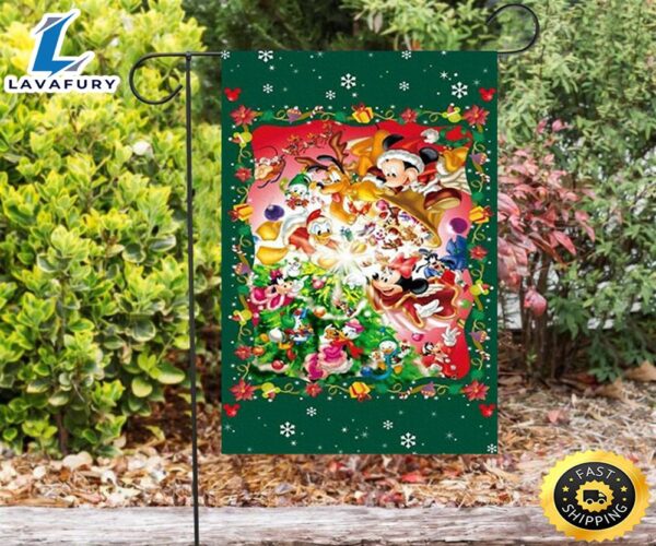 Disney Mickey Mouse Christmas Mickey Friends 7 Double Sided Printing Garden Flag