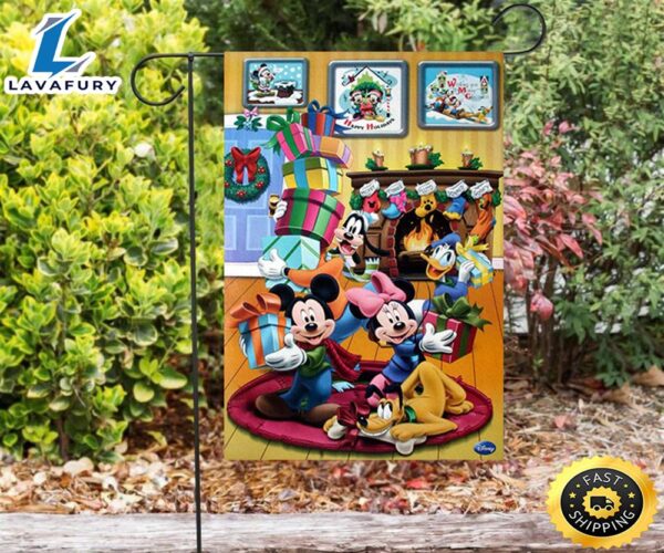 Disney Mickey Mouse Christmas Mickey Friends 8 Double Sided Printing Garden Flag