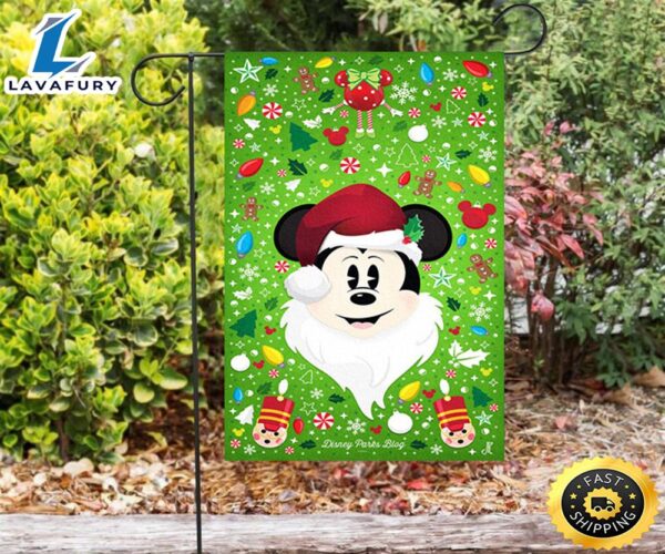 Disney Mickey Mouse Christmas Mickey Green 1 Double Sided Printing Garden Flag