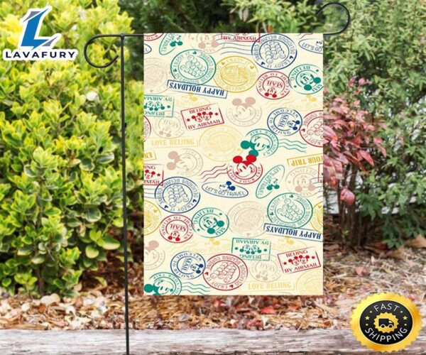 Disney Mickey Stamp1 Double Sided Printing Garden Flag