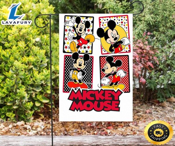 Disney Mickey White1 Double Sided Printing Garden Flag