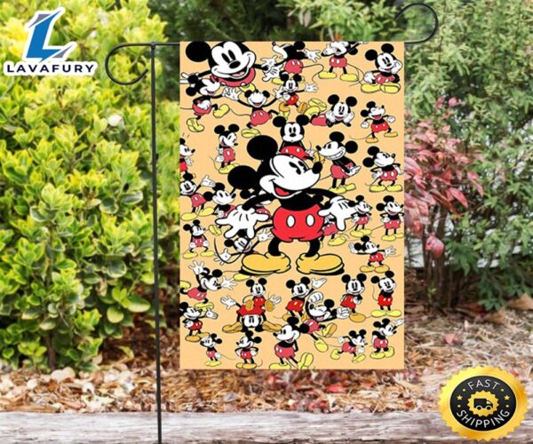 Disney Mickey Yellow1 Double Sided Printing Garden Flag