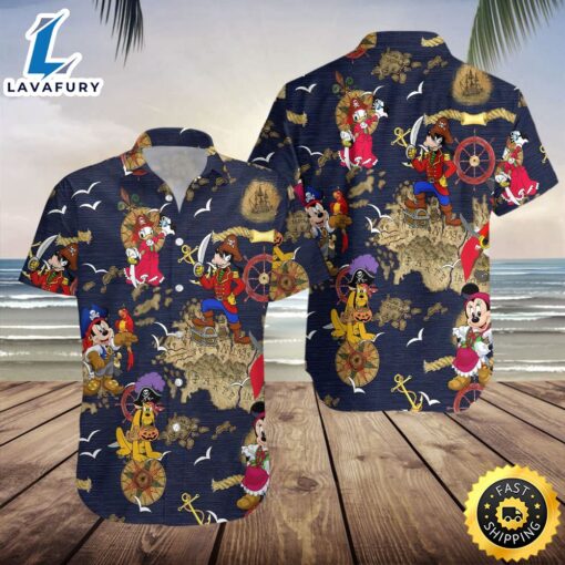 Disney Pirates Of Caribbean Mickey And Friends Hawaiian Shirt