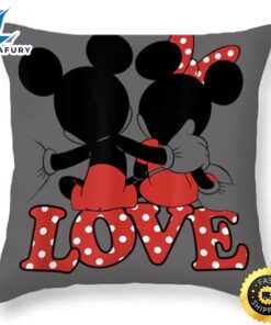 Disney Valentines Mickey Minnie Love Hug Throw Pillow