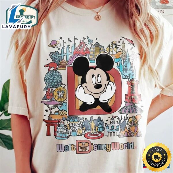 Disney Vintage Group Shirts World Tour Shirt Mickey Mouse Unisex Classic