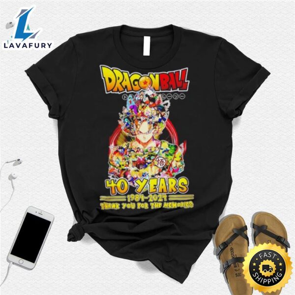 Dragon Ball 40 Years 1984 2024 Thank You For The Memories T Shirt