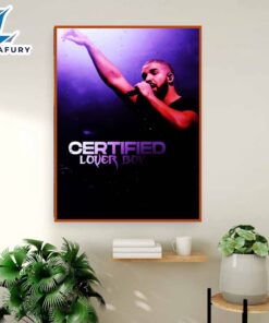 Drake Certified Lover Boy Purple Poster Canvas