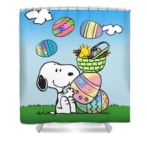 Easter Eggs Cartoon Shower Curtain