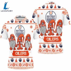 Edmonton Oilers Christmas Gnomes Polo Shirt