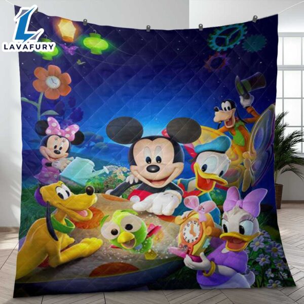 Funny Mickey And Friends Cartoon Disney Ver3 Gift Lover Blanket