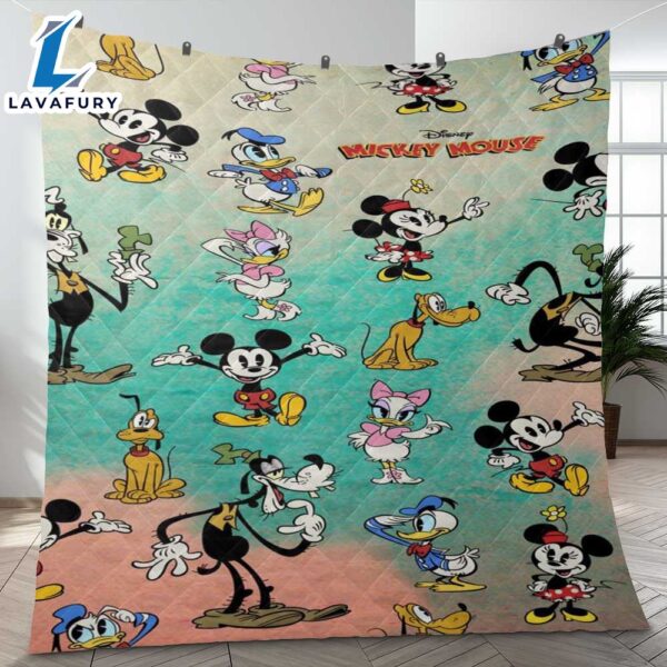 Funny Mickey Mouse Love Friend Cartoon Disney Ver6 Gift Lover Blanket