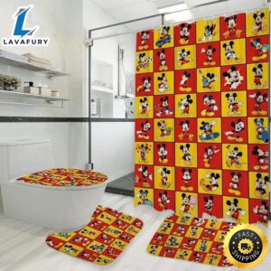Funny Mickey Shower Curtain Sets,…