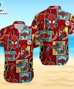 Funny Spiderman Comic Hawaiian Shirt…