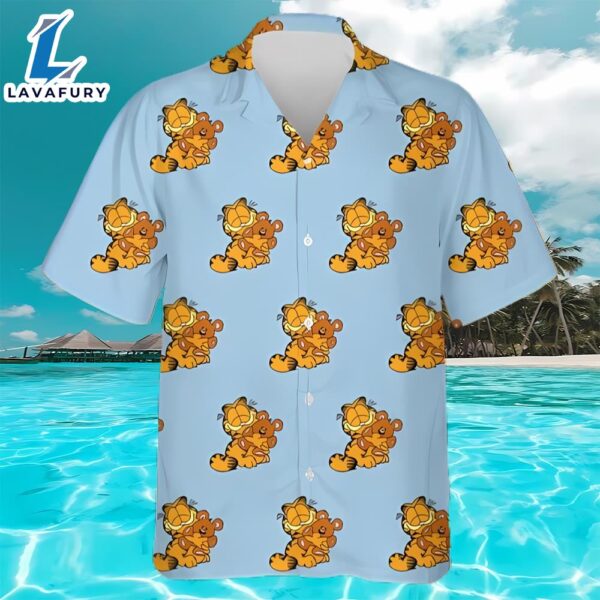 Garfield Hugging Pooky Pullover Hawaiians Shirt