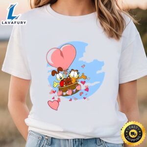 Garfield Happy Valentine’s T-shirt Cute…