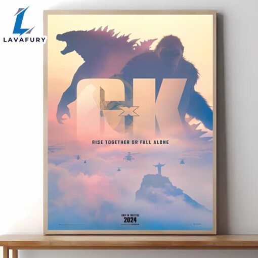 Godzilla X Kong The New Empire 2024 Decor Poster Canvas