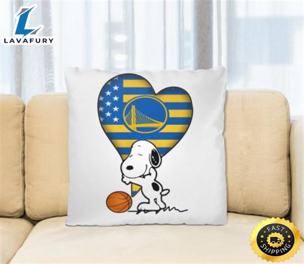 Golden State Warriors NBA Basketball The Peanuts Movie Adorable Snoopy Pillow Square Pillow