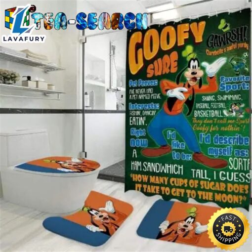 Goofy Disney Shower Curtains Bathroom Sets