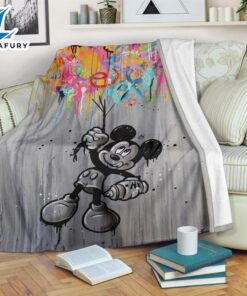 Graphic Mickey Disney Fleece Blanket…