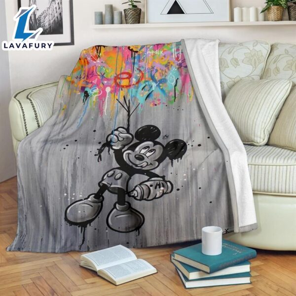 Graphic Mickey Disney Fleece Blanket Gift For Fan