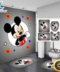 Gray Mickey Minnie Mouse Bathroom…