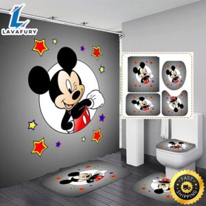 Gray Mickey Minnie Mouse Bathroom…