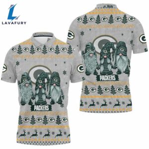 Green Bay Packers Christmas Gnomes Polo Shirt