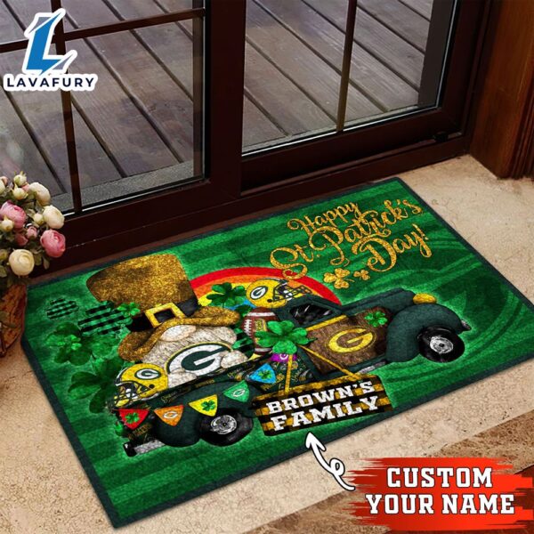 Green Bay Packers NFL-Custom Doormat For The Celebration Of Saint Patrick’s Day
