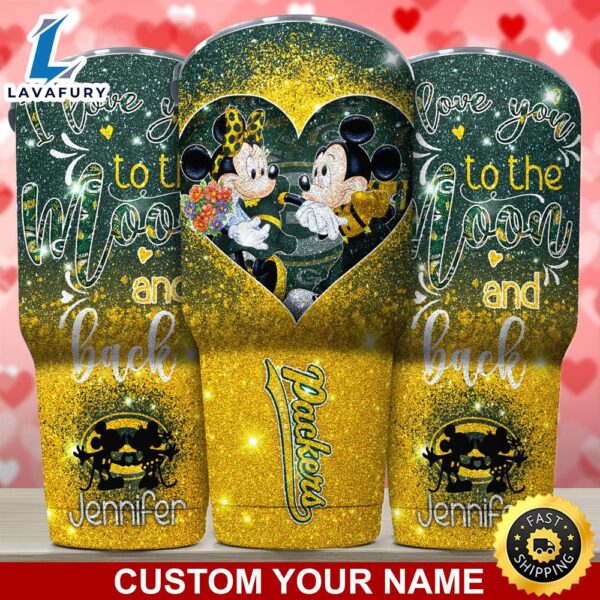 Green Bay Packers NFL-Custom Tumbler Love You To The Moon And Back  For This