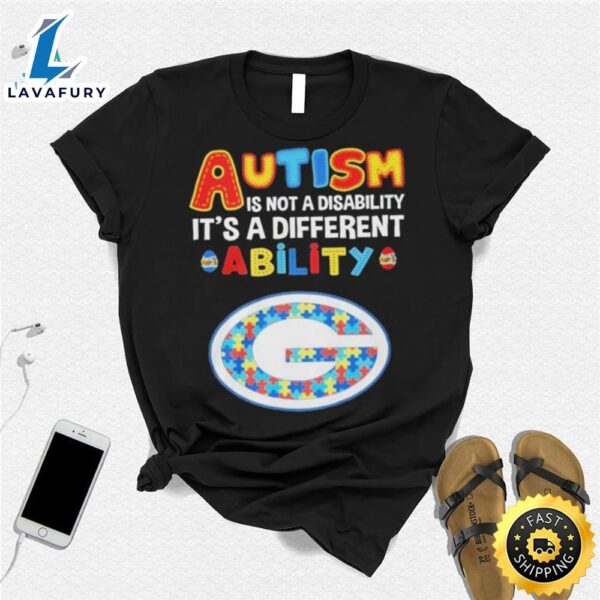 Green Bay Packers Nfl Autism Is Not A Disability 2024 Shirt