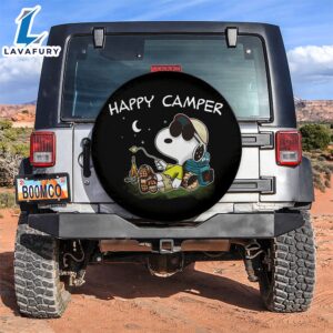 Happy Camper Moon Snoopy Jeep Car Spare Tire Covers Gift For Campers 2 1